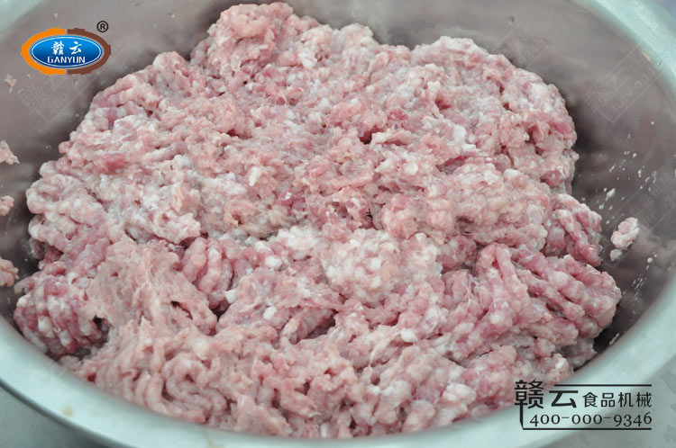 強力絞肉機絞好的肉粒