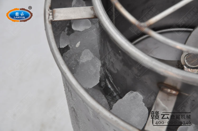 傳動28型不銹鋼雙桶肉丸打漿機外桶加冰水