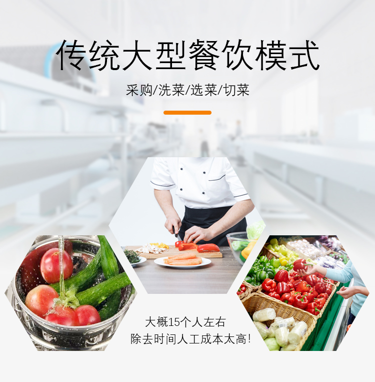 傳統大型餐飲模式圖