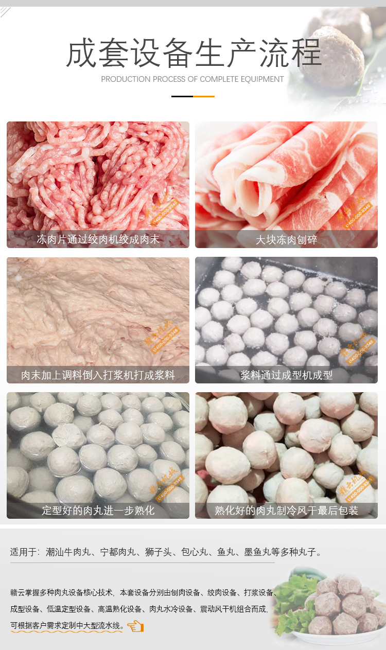 肉丸流水線成套設備生產流程圖 肉丸流水線成套設備生產流程圖